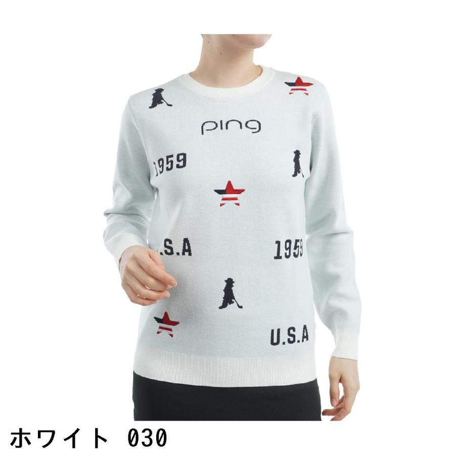PING（ピン） PING Mr.PING USA クルーネックセーター レディス : GDO