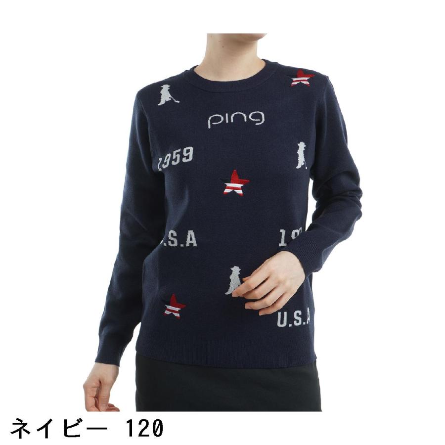 PING（ピン） PING Mr.PING USA クルーネックセーター レディス : GDO