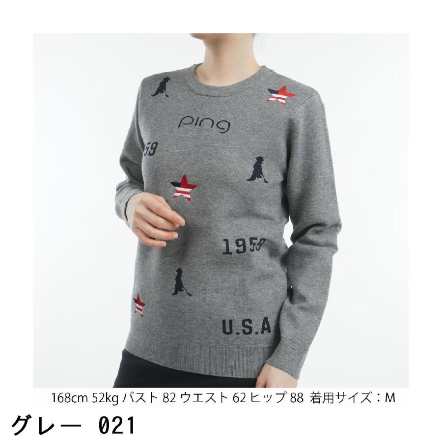 PING（ピン） PING Mr.PING USA クルーネックセーター レディス : GDO