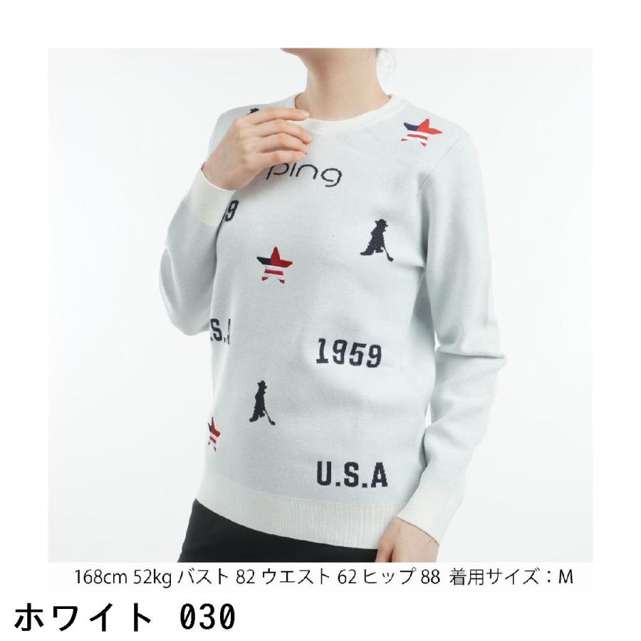 PING（ピン） PING Mr.PING USA クルーネックセーター レディス : GDO
