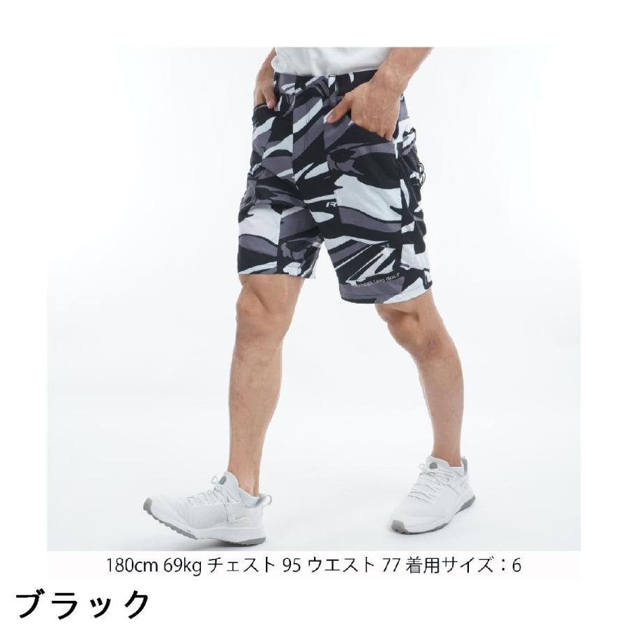 新品 ラッセルノ ゴルフ ストレッチ CAMO ショーツ (4/M) Ⓗ Russeluno（ラッセルノ） Russeluno Golf ストレッチ ABSTRACT CAMO
