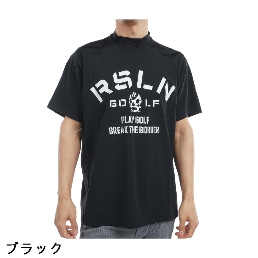 ラッセルノ Russeluno Golf ストレッチ RSLN モックネック半袖シャツ  