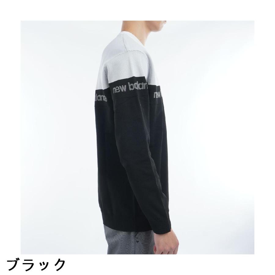 ニューバランス⁄ゴルフ クルーネックセーターブラック⁄6新品