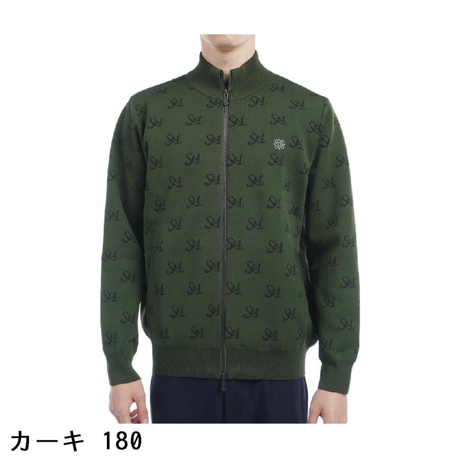 ST ANDREWS 総柄 ロゴニット Mサイズ St ANDREWS セント・アンドリュース St ANDREWS STAロゴジャカード