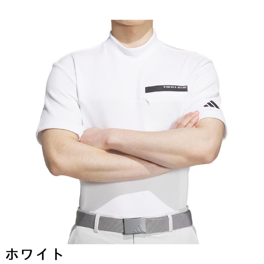 adidas（アディダス） チェストポケット付き モックネック 半袖シャツ