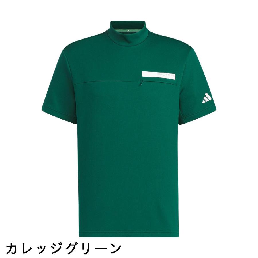 adidas（アディダス） チェストポケット付き モックネック 半袖シャツ
