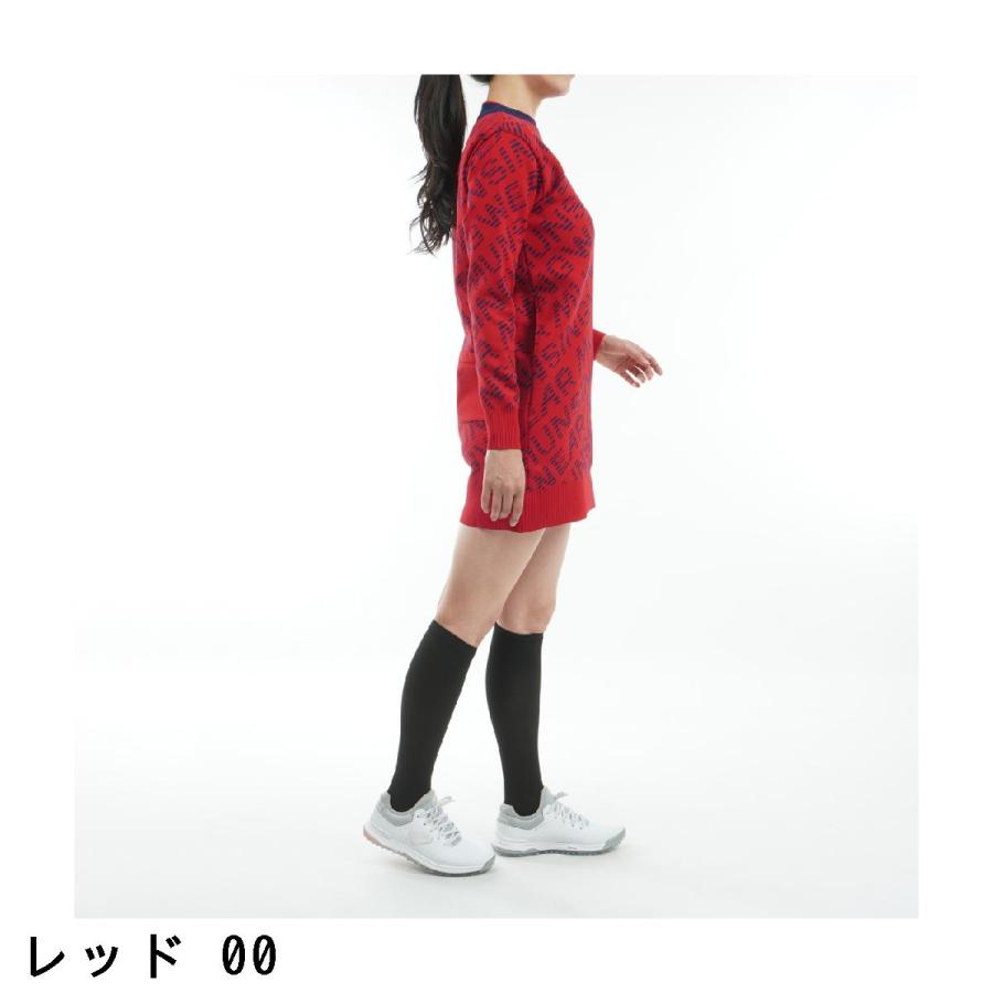 マンシングウェア Munsingwear ENVOY ロゴジャカードニットワンピース 