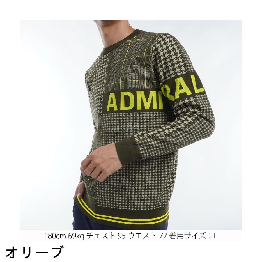 18700円★アドミラル ツイーディーパターンミックス クルーネックセーター アドミラル Admiral ツイーディーパターンミックス クルーネックセーター
