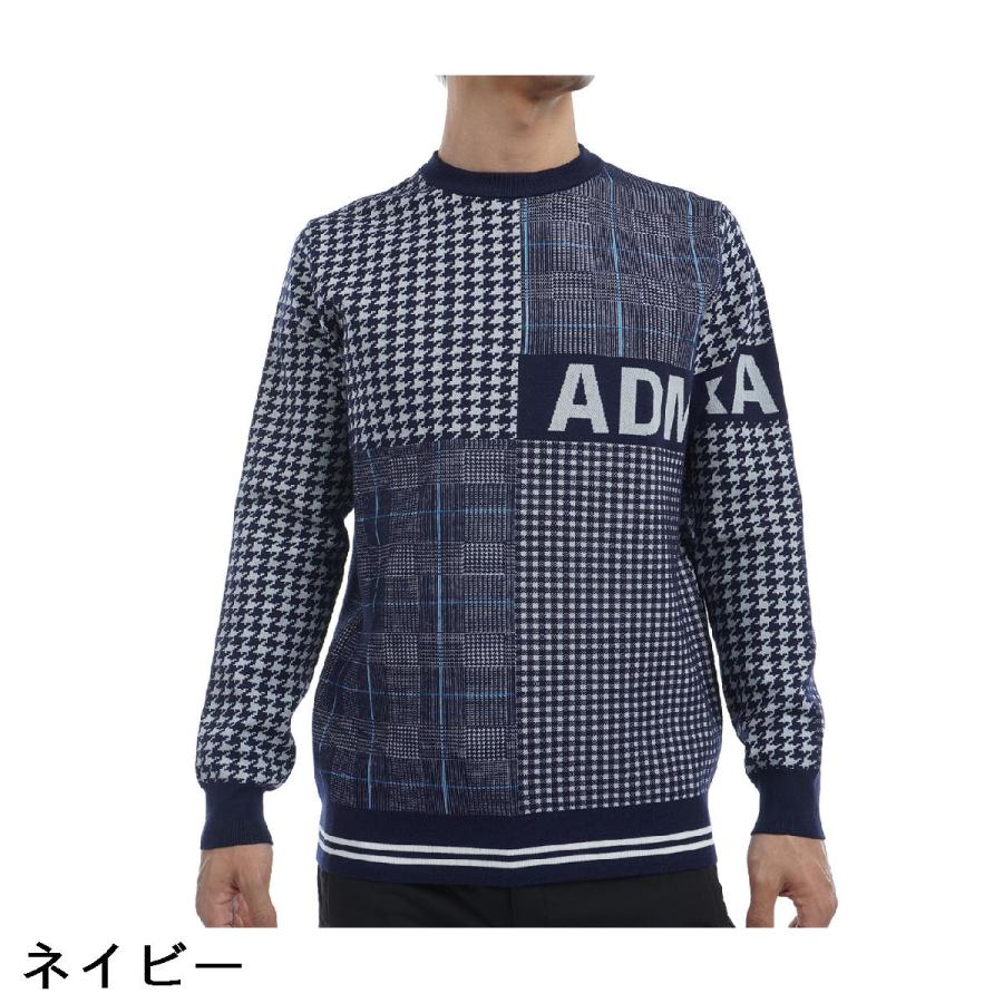 アドミラル Admiral ツイーディーパターンミックス クルーネックセーター