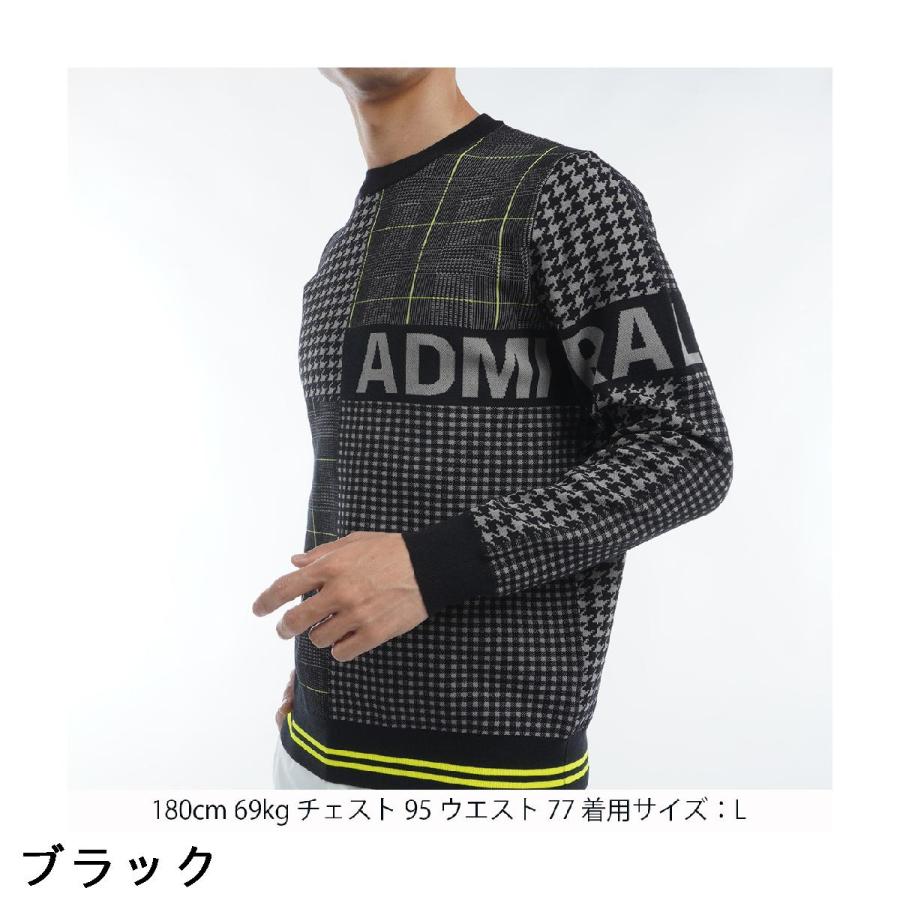 18700円★アドミラル ツイーディーパターンミックス クルーネックセーター Admiral アドミラル ツイーディーパターンミックス クルーネック