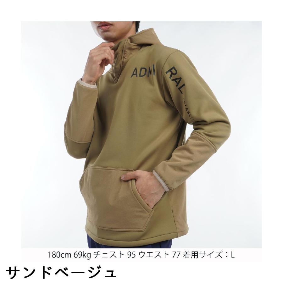 Admiral（アドミラル） 裏起毛 ロゴ ハイブリッドパーカー : GDOゴルフ