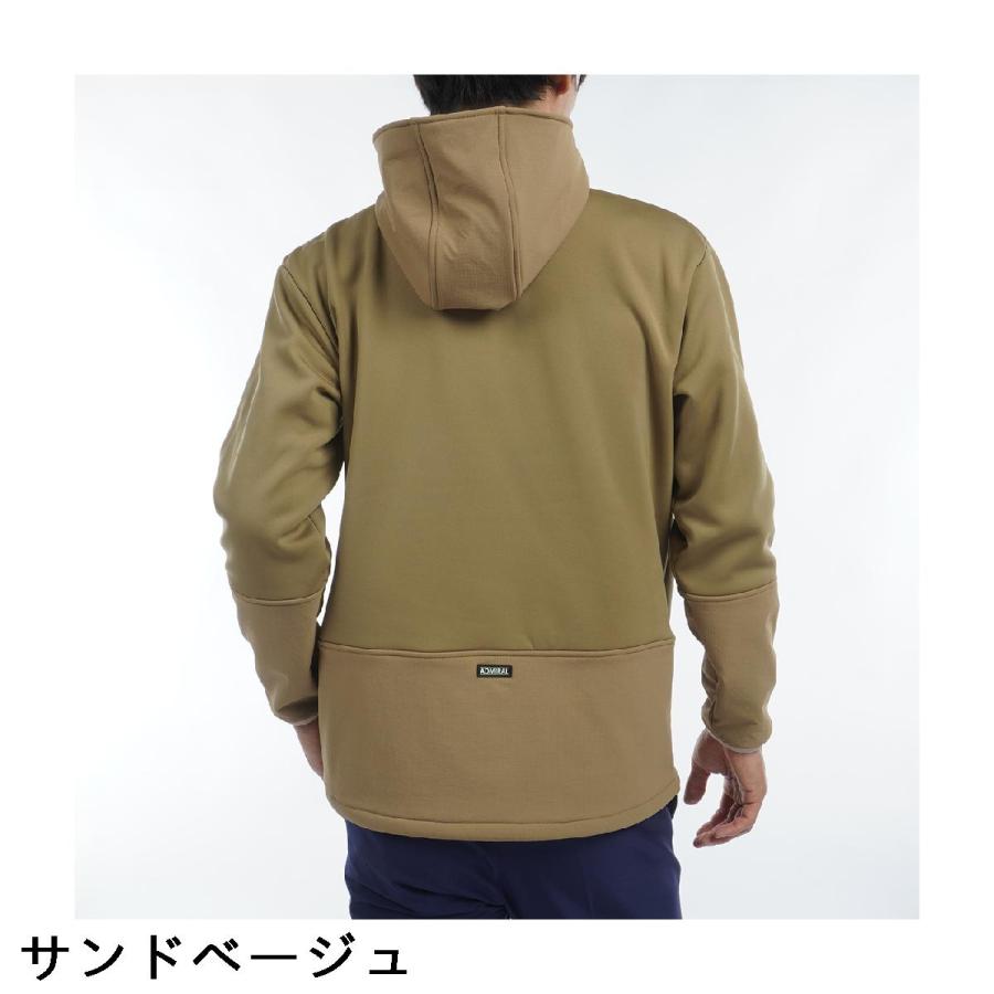 Admiral（アドミラル） 裏起毛 ロゴ ハイブリッドパーカー : GDOゴルフ
