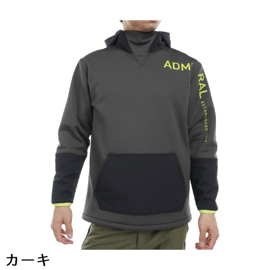 Admiral アドミラル 裏起毛 ロゴ ハイブリッドパーカー : GDOゴルフ
