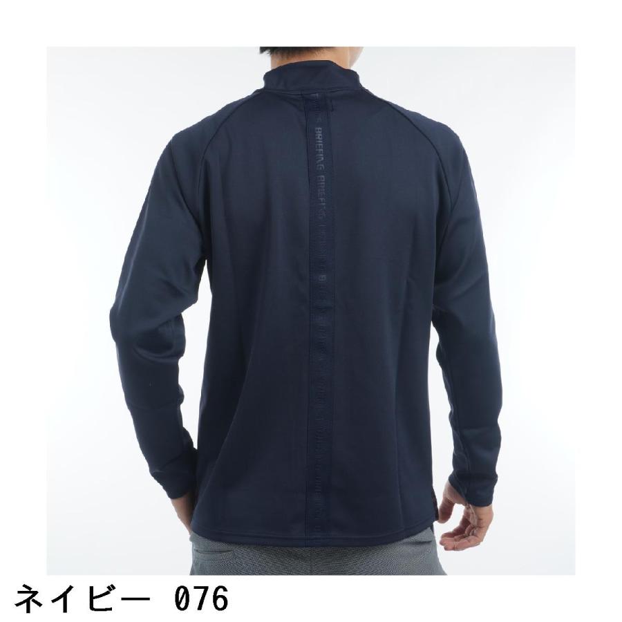 ブリーフィング] バックロゴライン ハーフジップ長袖シャツ