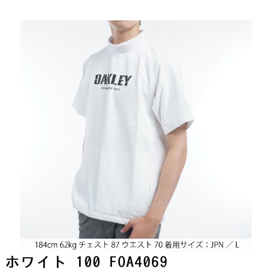 【新品】オークリーゴルフモックネック半袖TシャツメンズLサイズ白ホワイトT 新品】オークリーゴルフモックネック半袖TシャツメンズLサイズ白