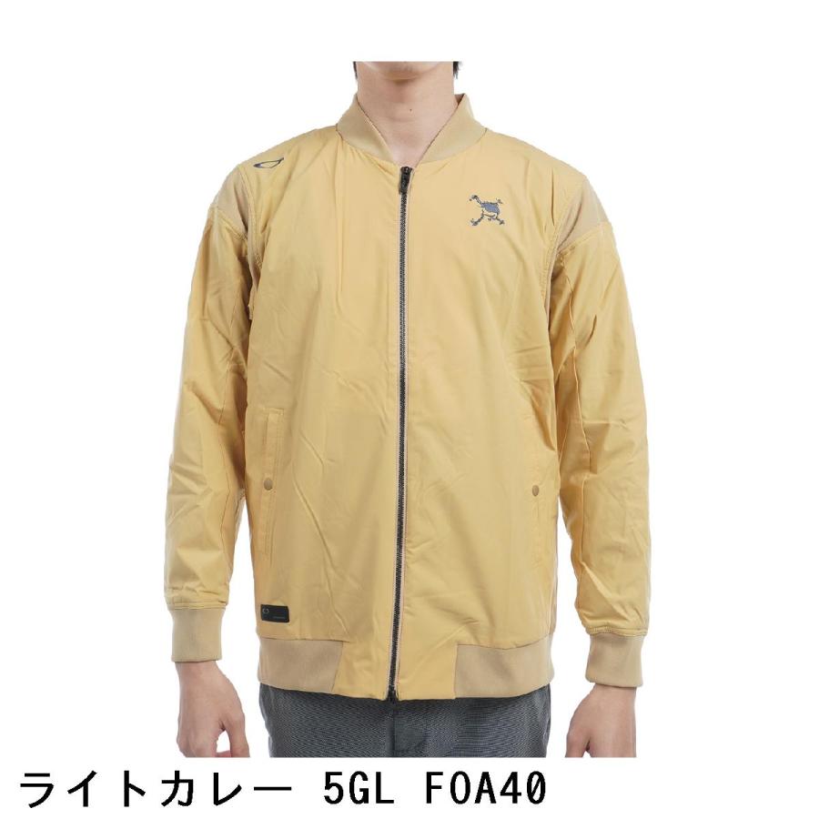 美品　オークリー ゴルフ　スカル スタジアムブルゾン　スタジャン　L　マスタード OAKLEY（オークリー） Skull スカル ストレッチ PHASE 2.0 ライニング