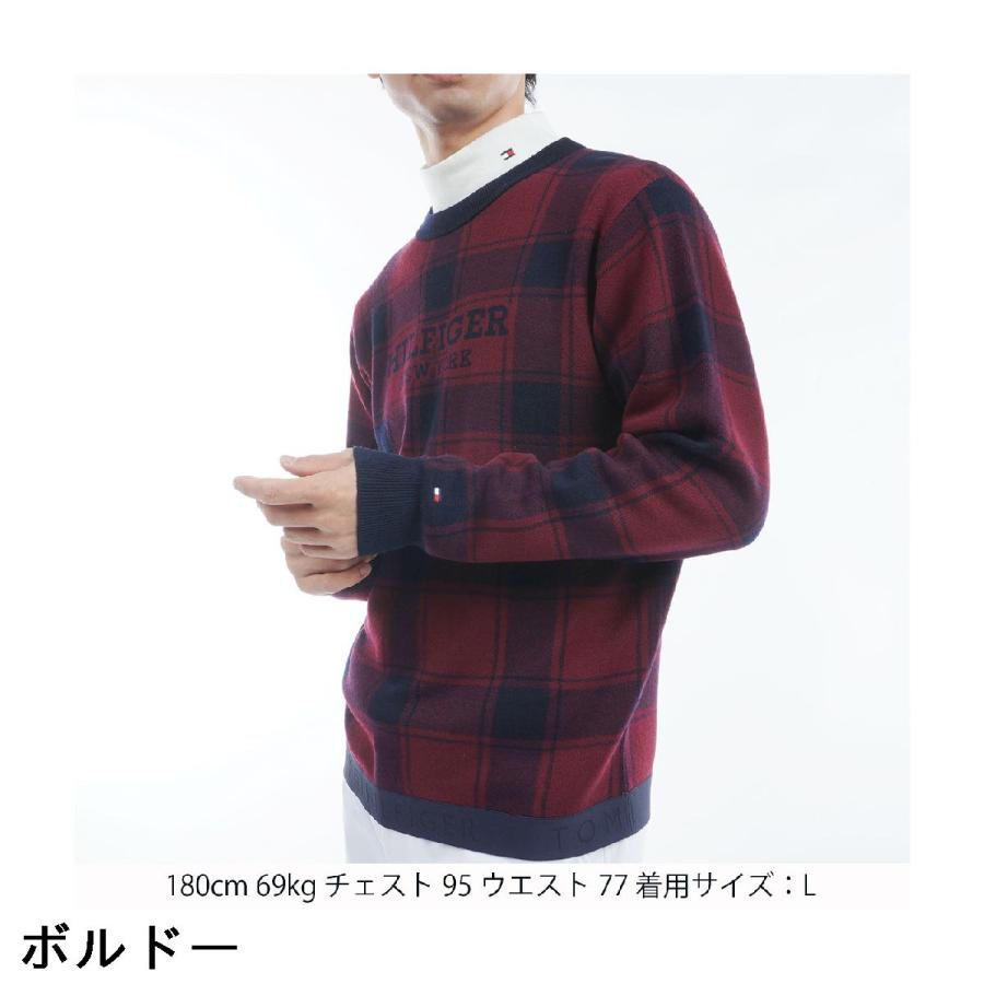 新品　トミー ヒルフィガーゴルフ 蓄熱裏地 ニットセーター チェック柄 M 新品TOMMY HILFIGER GOLF(トミー ヒルフィガー ゴルフ)バッファロー