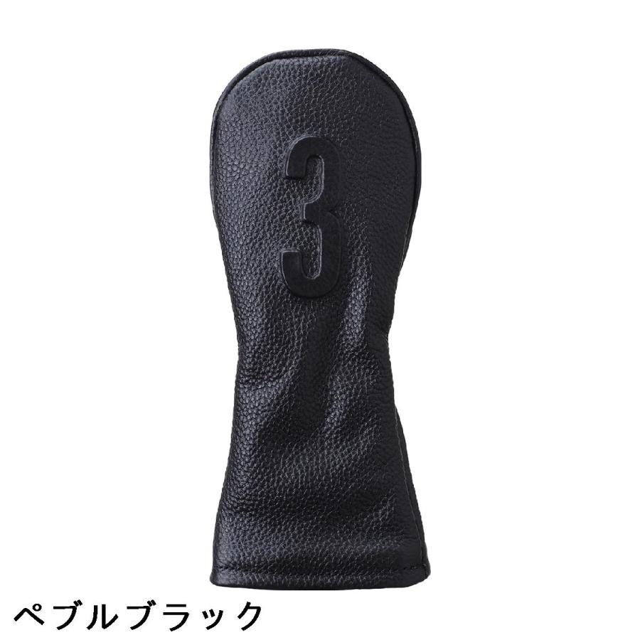 【美品】VESSEL 本革製ヘッドカバー　黒　FW UT 3点セット 即納】vessel ヘッドカバーセット FW用 UT用 3個セット ヘッドカバー
