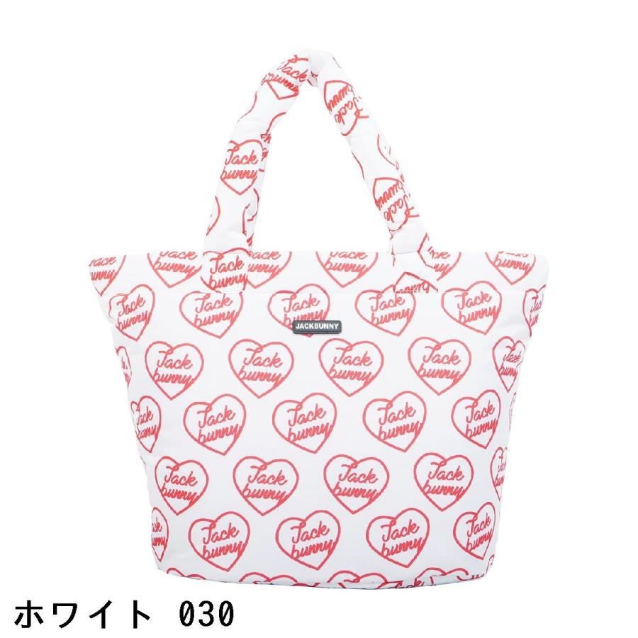 ジャックバニー　レディース　ラウンドバッグ　トートバッグ　ハート柄　ネイビー Jack Bunny!!（ジャックバニー） ハート柄プリントトートバッグ : GDO