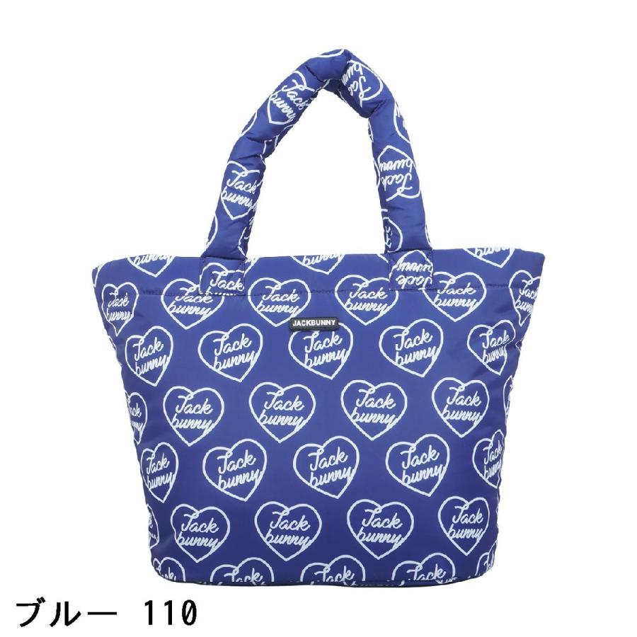 ジャックバニー　レディース　ラウンドバッグ　トートバッグ　ハート柄　ネイビー Jack Bunny!!（ジャックバニー） ハート柄プリントトートバッグ : GDO
