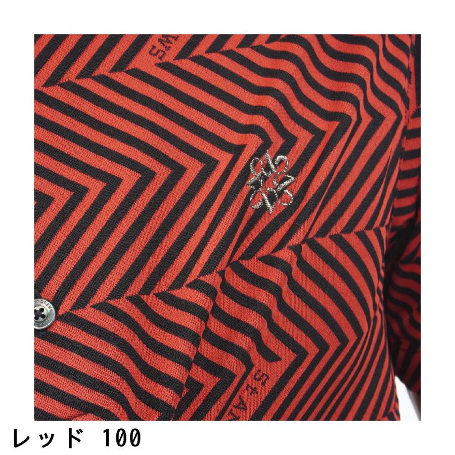 St ANDREWS セント・アンドリュース ジグザグ柄 ジャカード半袖 
