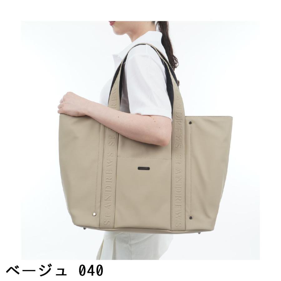 セントアンドリュース St ANDREWS　ロゴエンボス トートバッグ　ゴルフ セント・アンドリュース St ANDREWS ロゴ エンボストートバッグ : GDO