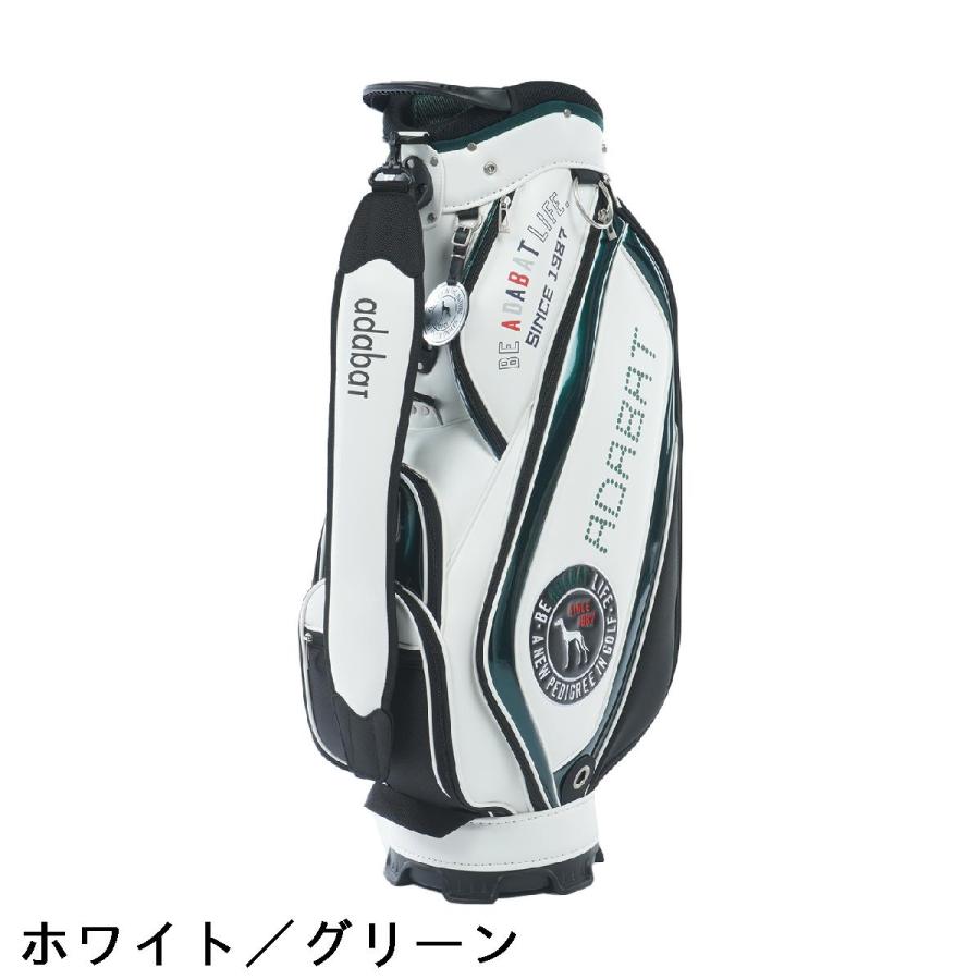 adabat キャディバッグ ホワイト/グリーン(2月中旬まで掲載) adabat（アダバット） キャディバッグ : GDOゴルフショップ Yahoo!店