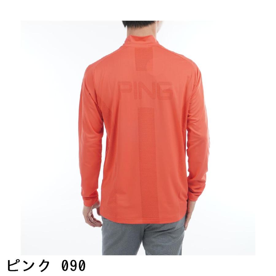 PING（ピン） メッシュジャカード 長袖ハイネックシャツ : GDOゴルフ