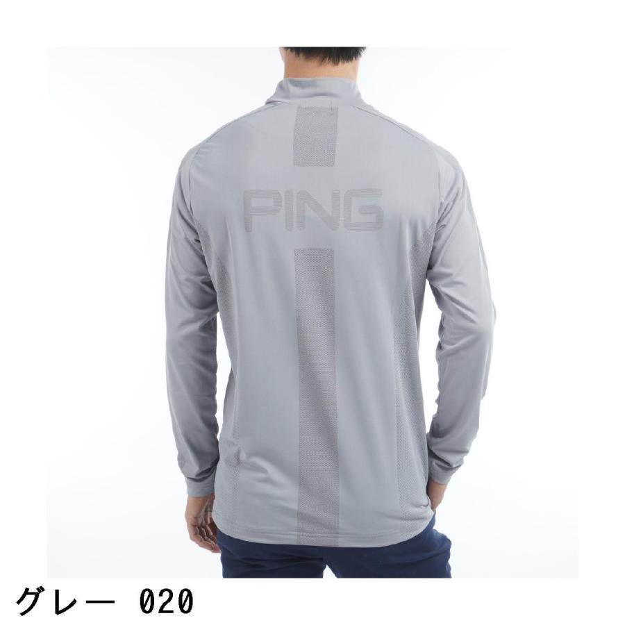 【新品】PING ハイネック メッシュ長袖シャツ PING（ピン） メッシュジャカード 長袖ハイネックシャツ : GDOゴルフ