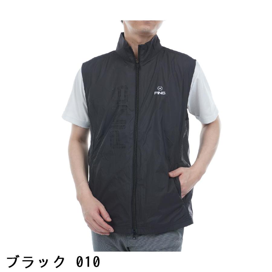 新品 PING コーデュラフルジップベスト L ホワイト パンチングロゴ