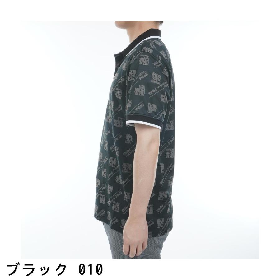 PING（ピン） バイアスロゴジャカード半袖ポロシャツ : GDOゴルフ