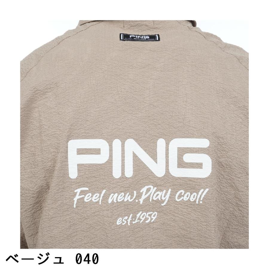PING（ピン） シアサッカー 半袖フルジップシャツ : GDOゴルフショップ