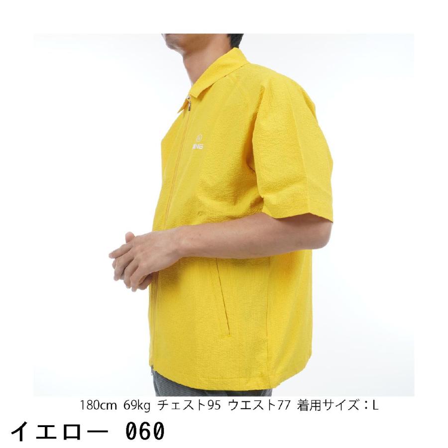 PING（ピン） シアサッカー 半袖フルジップシャツ : GDOゴルフショップ