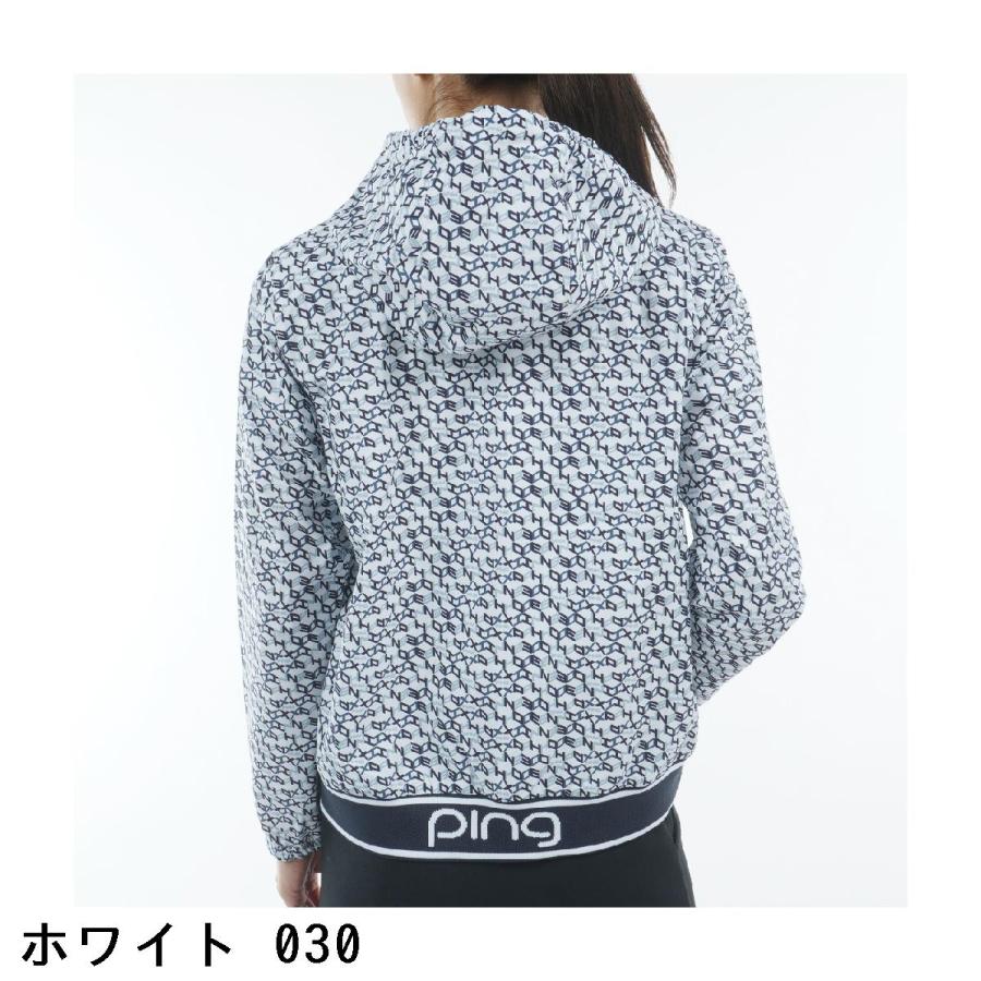 PING（ピン） 総柄プリント フルジップフーディーブルゾン レディス