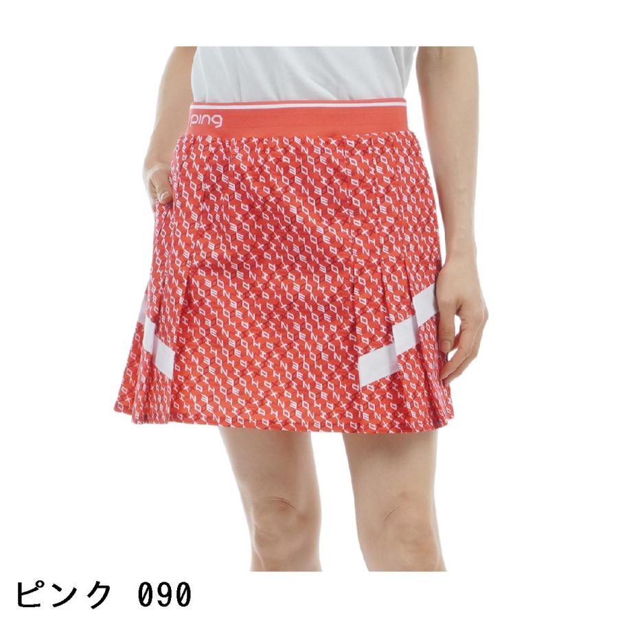 PING（ピン） 総柄プリント プリーツスカート レディス : GDOゴルフ