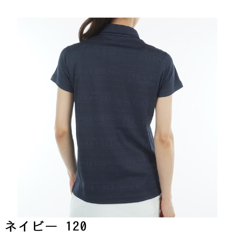PING（ピン） チケット柄 ジャカード半袖ポロシャツ レディス : GDO