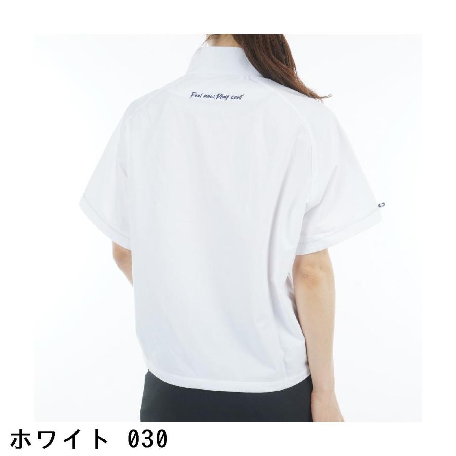 PING（ピン） 二重織ハーフジップ ハイネック半袖シャツ レディス