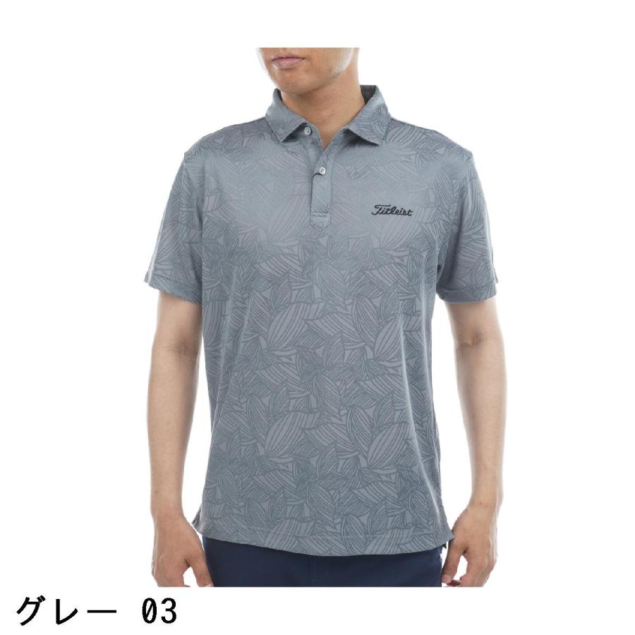 Titleist（タイトリスト） ストレッチ ボタニカルジャカード半袖