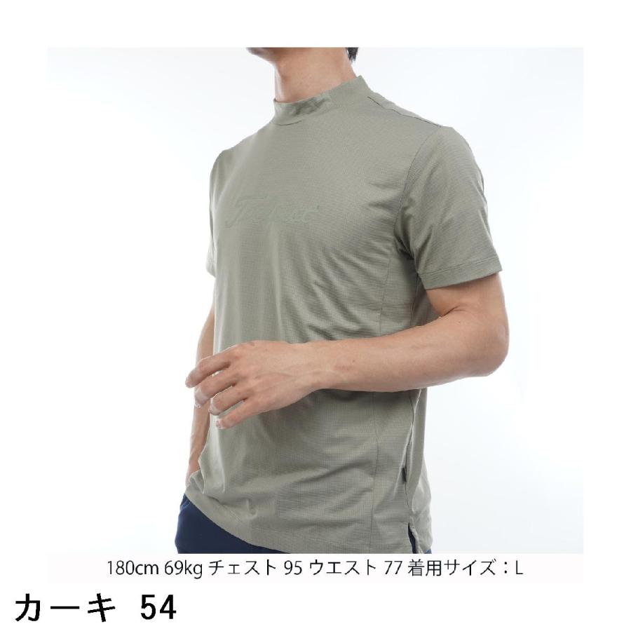 は*た様 Titleist タイトリスト モックネック シャツ グレー L 半袖 Titleist（タイトリスト） ゴルフウェア 半袖シャツ 春 夏 メッシュ