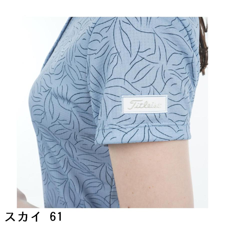 Titleist（タイトリスト） ストレッチ ボタニカルプリント半袖