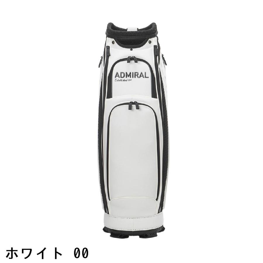Admiral ゴルフキャディバッグ ホワイト Admiral（アドミラル） プロスポーツ キャディバッグ : GDOゴルフ