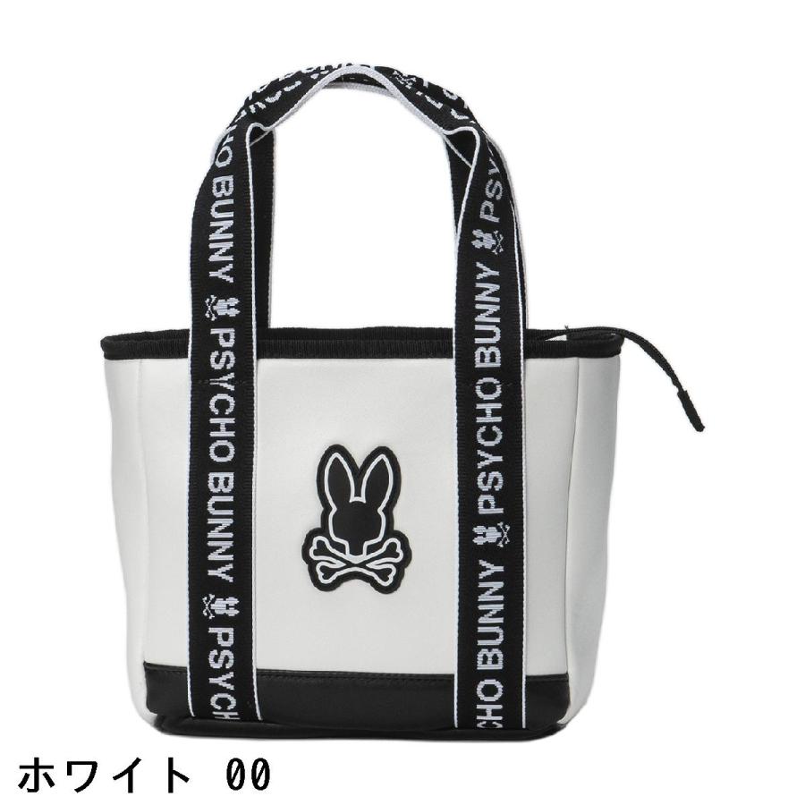 PSYCHO BUNNY ラウンドバッグ ホワイト/ブラック Psycho Bunny（サイコバニー） PSYCHO BUNNY FLAGSHIP ラウンドバッグ