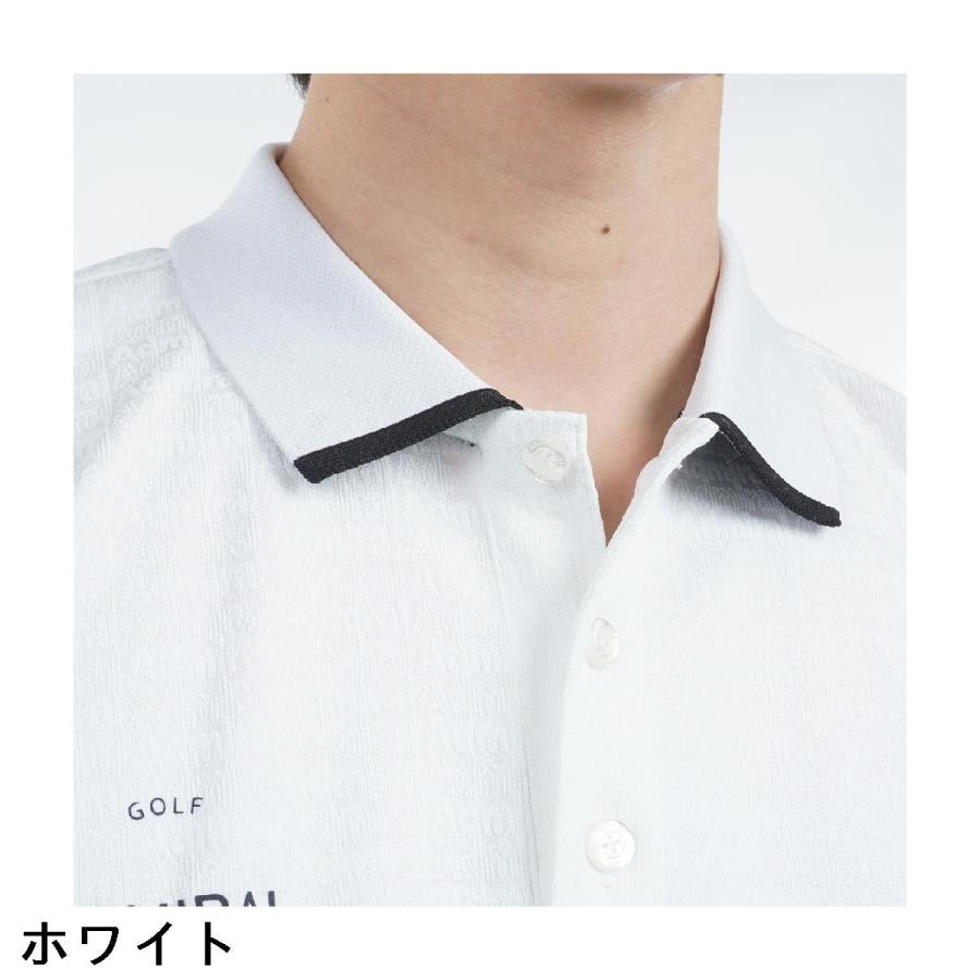 Admiral（アドミラル） ストレッチ ロゴジャカード 半袖ポロシャツ