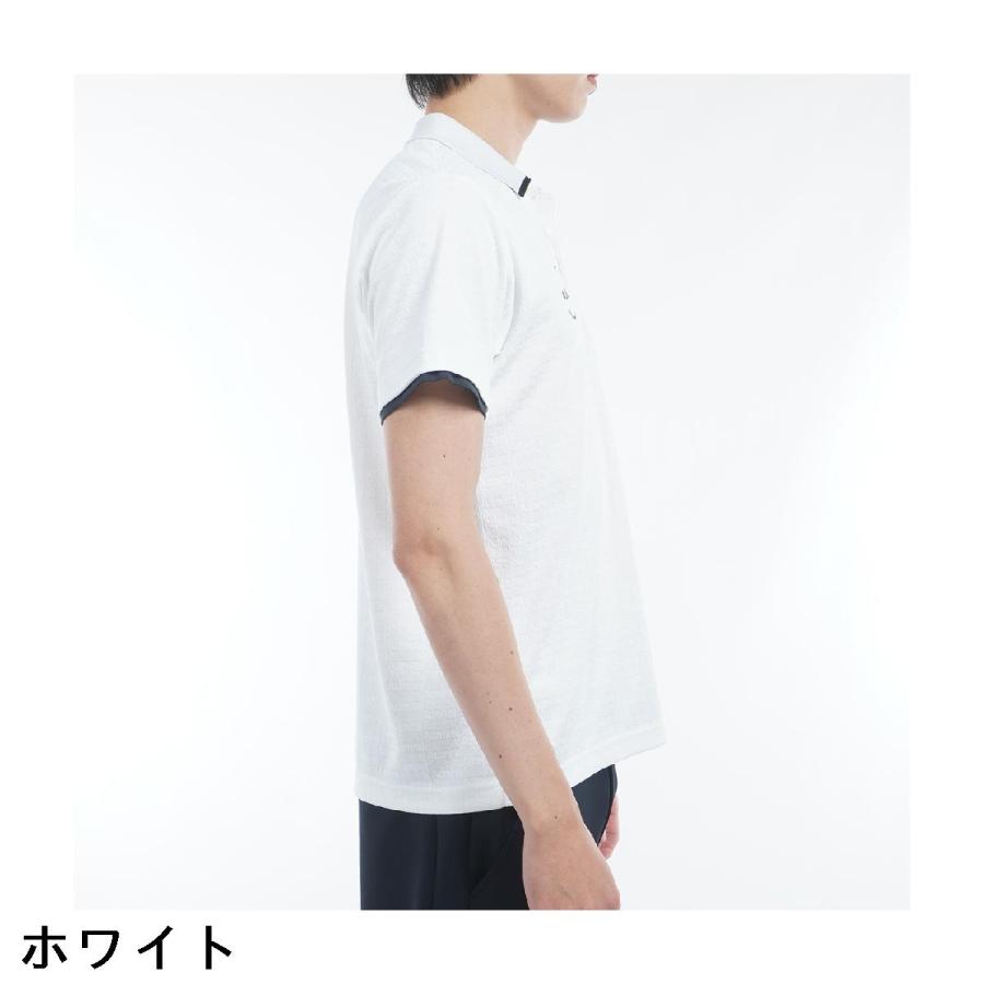 アドミラル　Admiral　ストレッチ ロゴジャカード 半袖ポロシャツ Admiral（アドミラル） ストレッチ ロゴジャカード 半袖ポロシャツ