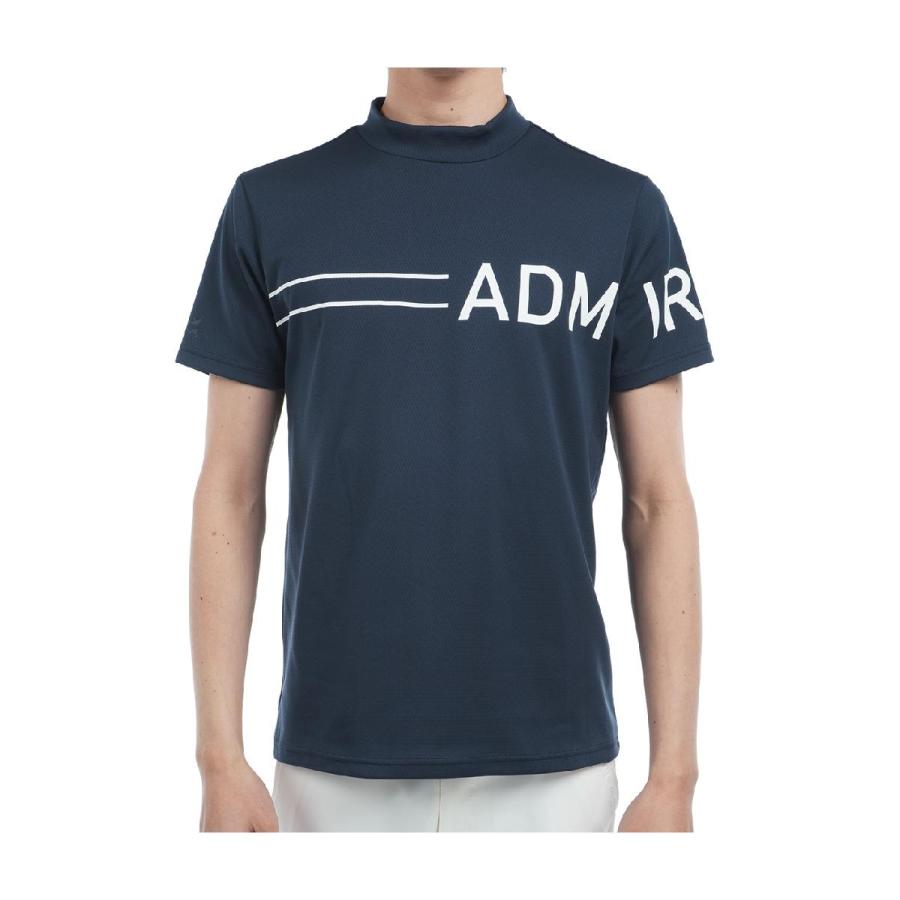 アドミラル　Admiral　カラタッチ ビッグロゴモックネック半袖シャツ Admiral（アドミラル） カラタッチ ビッグロゴモックネック半袖シャツ