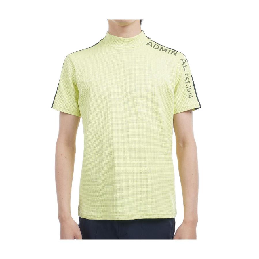 アドミラル　Admiral　ストレッチ ジオメタリックロゴ モックネック半袖シャツ Admiral（アドミラル） ストレッチ ジオメタリックロゴ モックネック