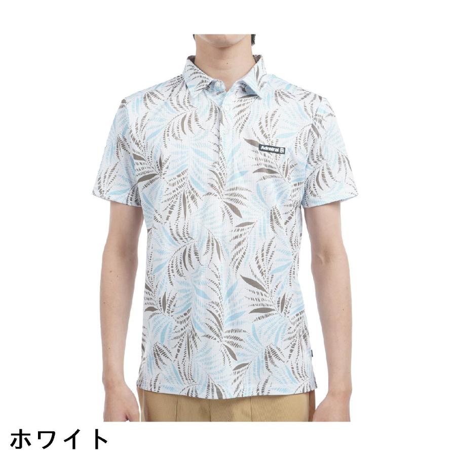 アドミラル　Admiral　ストレッチ リゾートプリント 半袖ポロシャツ Admiral（アドミラル） ストレッチ リゾートプリント 半袖ポロシャツ