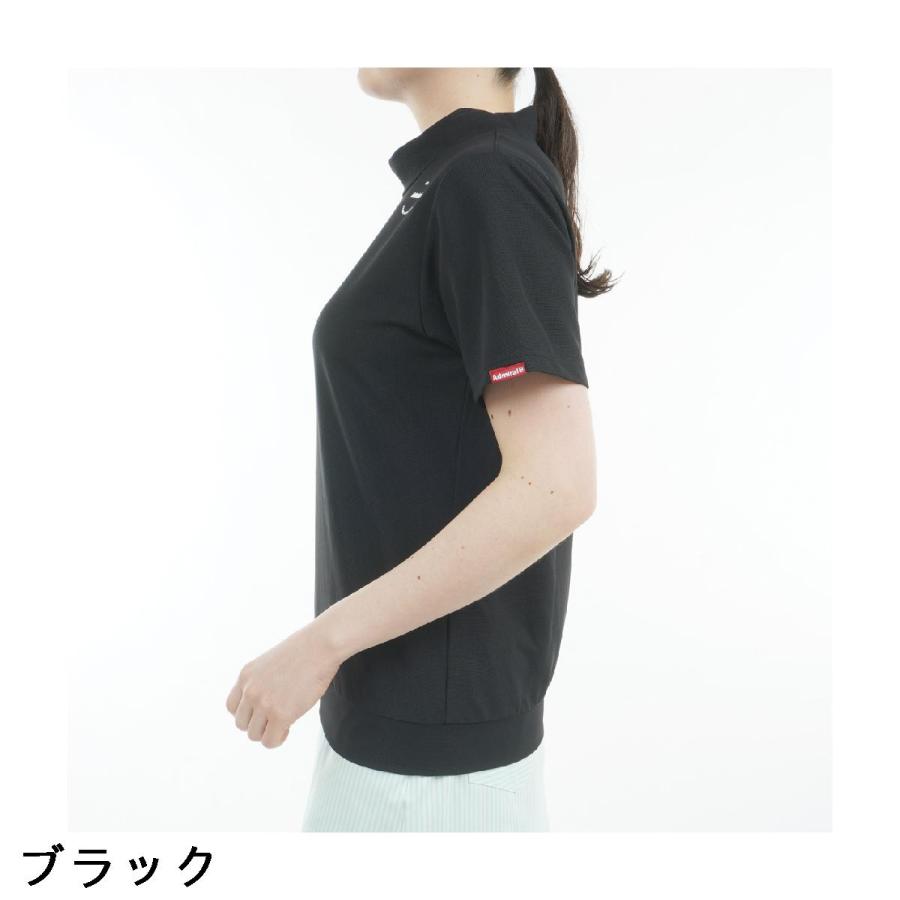 アドミラル　Admiral　ストレッチ ミニワッフル エンボスロゴ 半袖モックシャツ　レディス アドミラル Admiral ストレッチ ミニワッフル エンボスロゴ 半袖モック