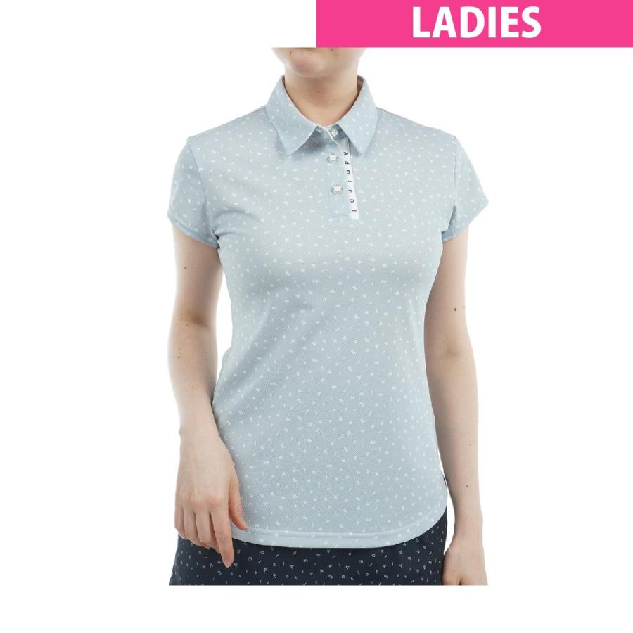 アドミラル　Admiral　ストレッチ ダンシングロゴ キャップスリーブ半袖ポロシャツ　レディス Admiral アドミラル ストレッチ ダンシングロゴ キャップスリーブ半袖