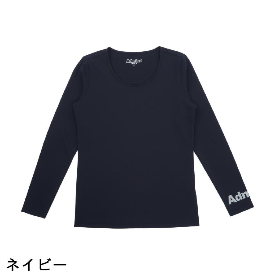 Admiral ゴルフ　Uネック　長袖　インナー　ブラック　レディース　Lサイズ Admiral（アドミラル） ストレッチ 美ハダッチ Uネック 長袖インナー
